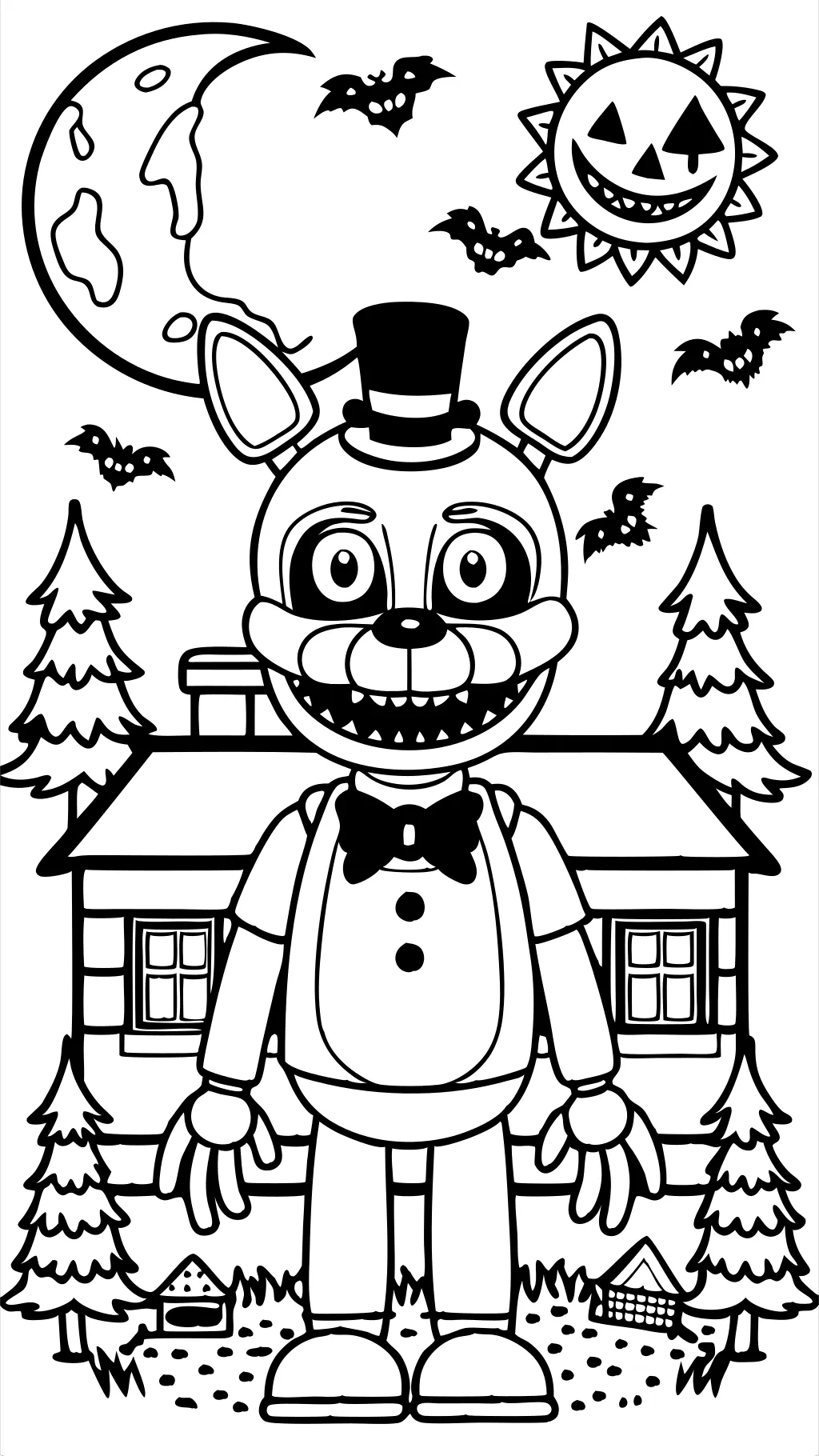 nightmare fnaf coloring pages